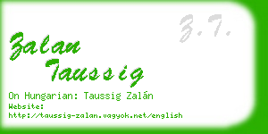 zalan taussig business card